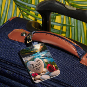 Karen's Heart by the River Luggage Tag