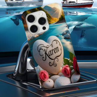 Karen's Heart stone River Sunset iPhone 15 Pro Case