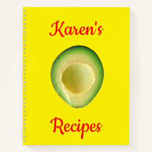 Karen's (Name) Recipes Avocado Notebook