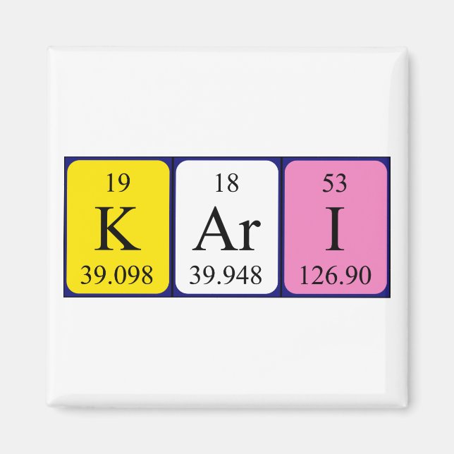 Kari periodic table magnet (Front)