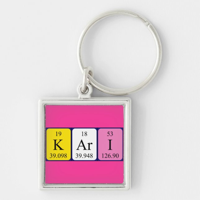 Kari periodic table name keyring (Front)