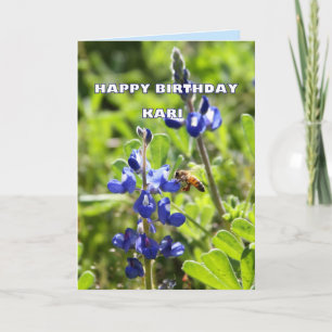 Kari Texas Bluebonnet Happy Birthday Card