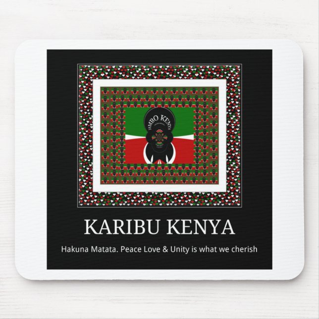 Karibu Kenya Hakuna Matata Mouse Mat (Front)