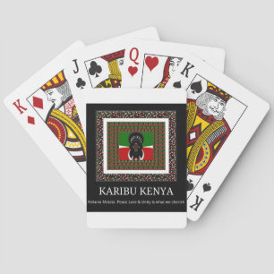 Karibu Kenya: Vibrant National Flag Colours Hakuna Playing Cards