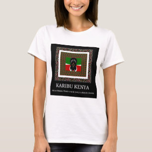 Karibu Kenya: Vibrant National Flag Colours Hakuna T-Shirt