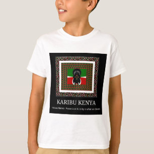 Karibu Kenya: Vibrant National Flag Colours Hakuna T-Shirt