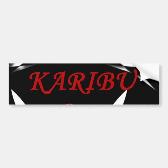 kARIBU welcome Car Bumper Sticker (Front)