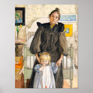 Karin and Kersti, 1898 by Carl Larsson Poster
