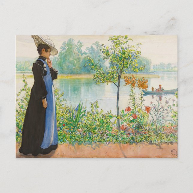 Karin at the Shore by Carl Larsson (1908) Postcard (Front)