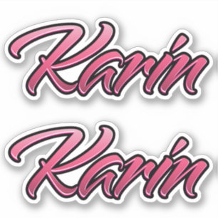 Karin faded pink sticker Sticker Stickerset