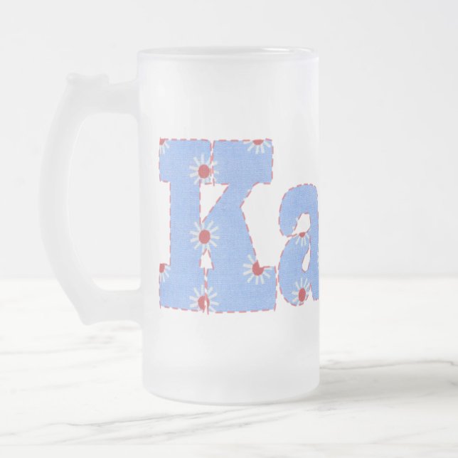 KARIN FROSTED GLASS BEER MUG (Left)
