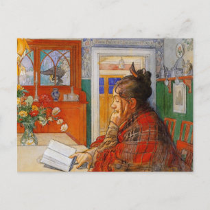 Karin Reading in the Evening Postcard