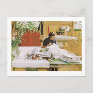 Karin Sewing Postcard