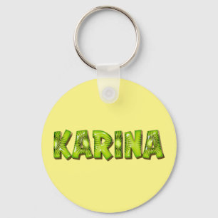 Karina Name Kiwi Design Keychain