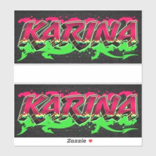 Karina Vorname Name Graffiti Aufkleber Sticker