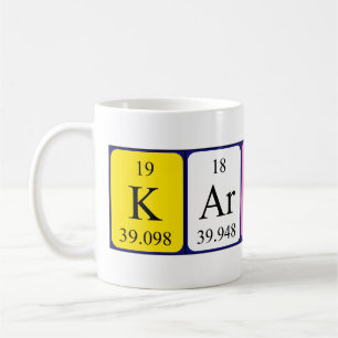 Karinne periodic table name mug