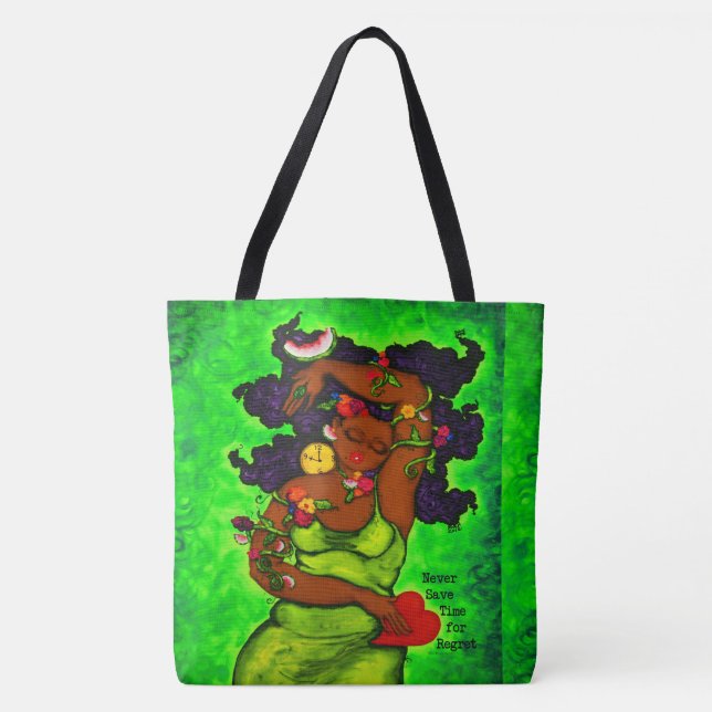 karinsArt - Never Save Time for Regret Tote Bag (Front)