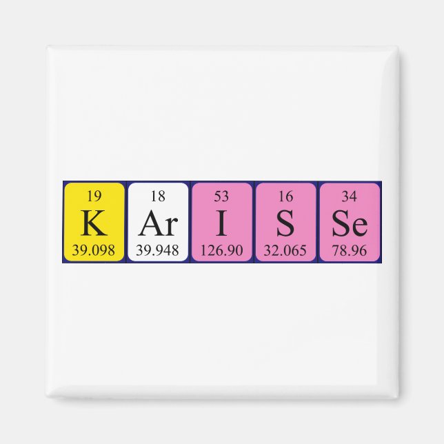 Karisse periodic table name magnet (Front)