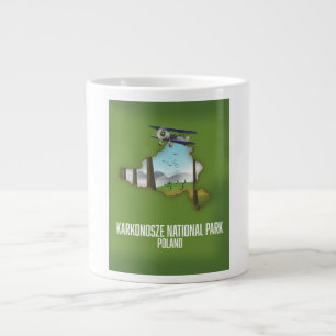 Karkonosze National Park Poland map Large Coffee Mug