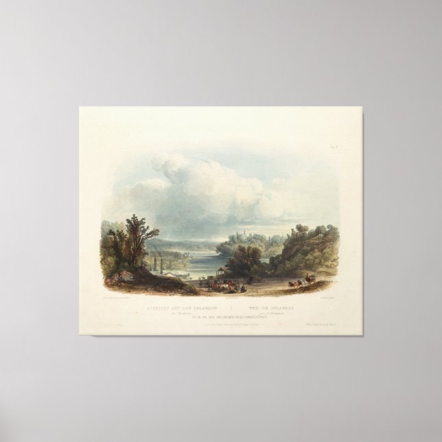 Karl Bodmer: View of the Delaware near Bordentown Canvas Print (Front)