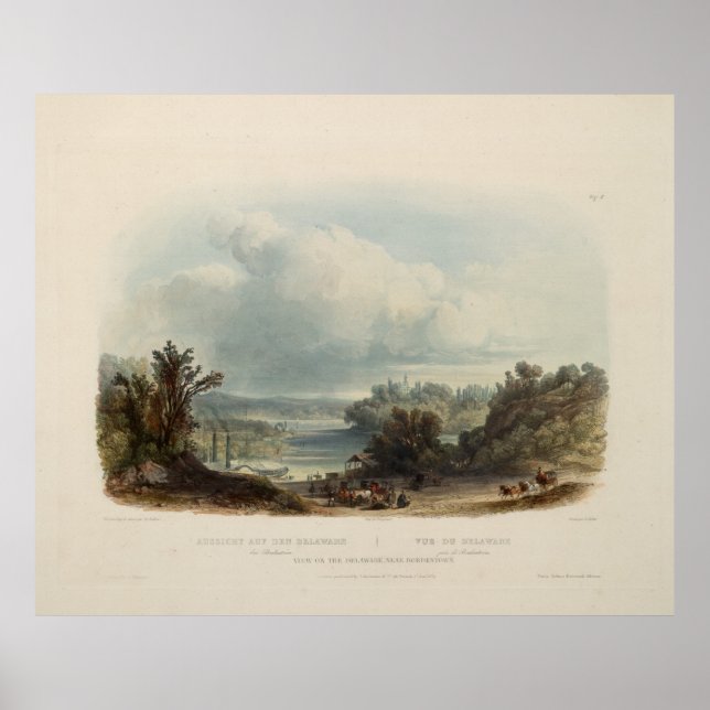 Karl Bodmer: View of the Delaware near Bordentown Poster (Front)