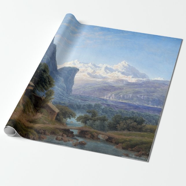 Karl Friedrich Schinkel View of Mont Blanc Wrapping Paper (Unrolled)
