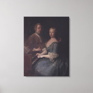Karl-Heinrich Graun and his wife Anna-Louise Canvas Print