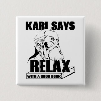 Karl Marx 15 Cm Square Badge