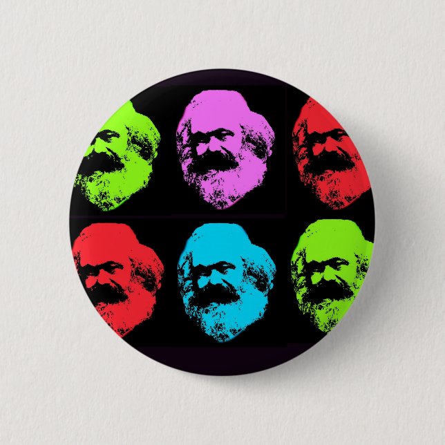 Karl Marx Collage 6 Cm Round Badge (Front)