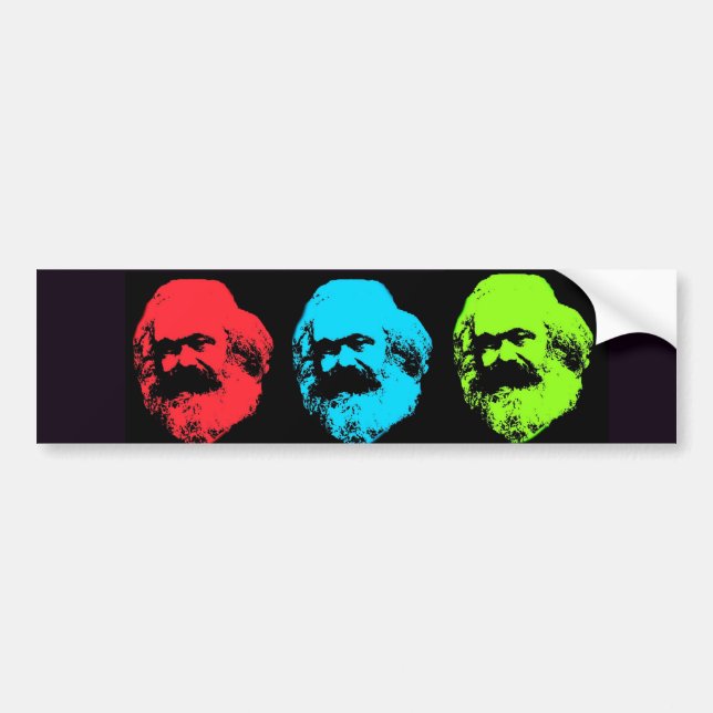 Karl Marx Collage Bumper Sticker (Front)