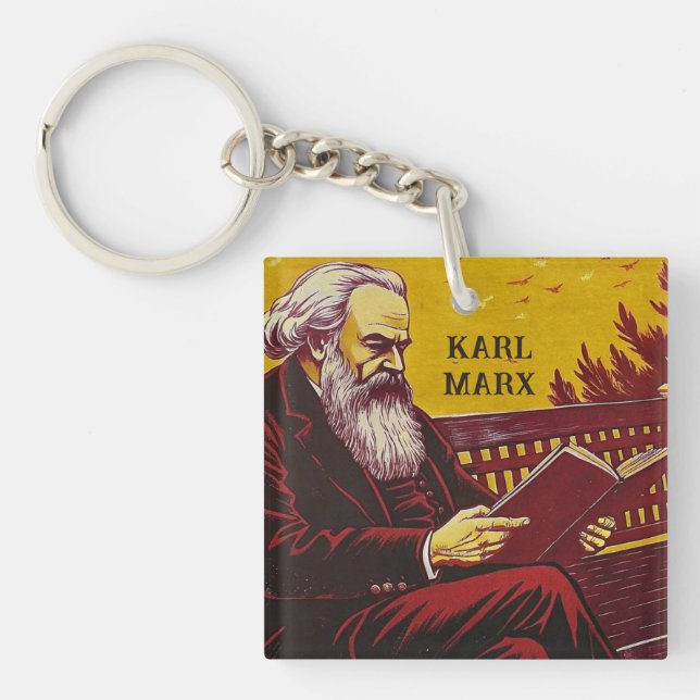 Karl Marx (Founder of Marxism) gift Key Ring (Front)