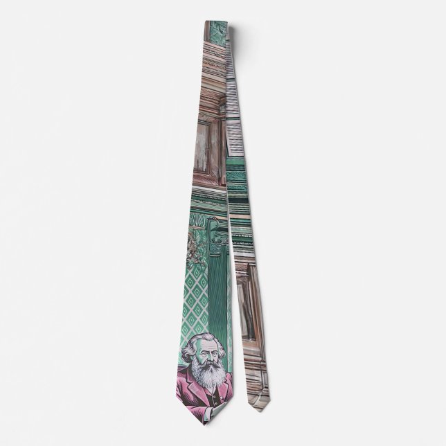 Karl Marx (Founder of Marxism) gift Tie (Front)
