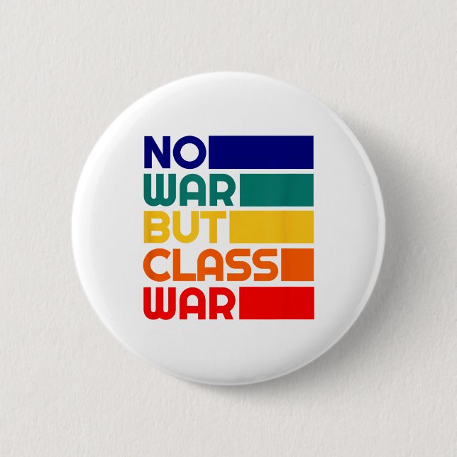 Karl Marx No War But Cl War Radical Leftist  6 Cm Round Badge (Front)