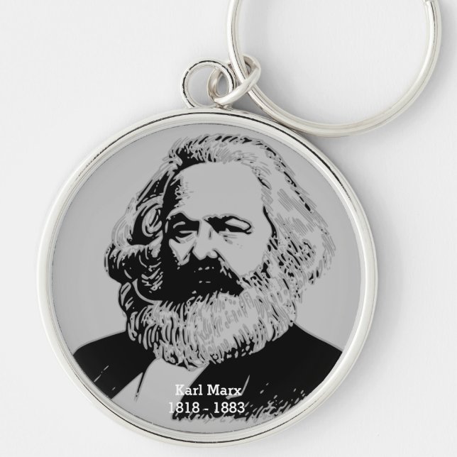 Karl Marx Porteclés rond premium - grand Key Ring (Front)