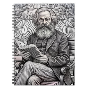 Karl Marx Quote Design - Be the change !  Notebook