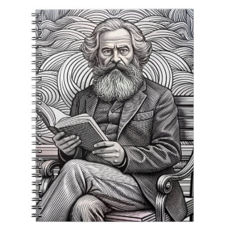 Karl Marx Quote Design - Be the change ! Notebook