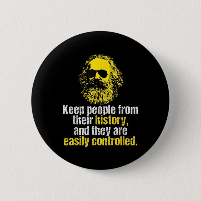 Karl Marx Quote Funny Socialist Party Dsa  6 Cm Round Badge (Front)
