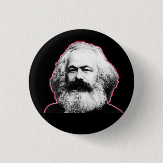 Karl Marx red outline/black 3 Cm Round Badge