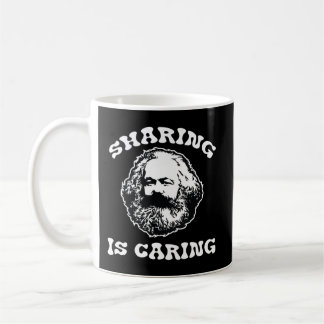 Karl Marx Sharing Is Caring Political Socialist.pn Coffee Mug