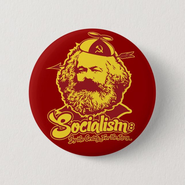 Karl Marx Socialism Button (Front)