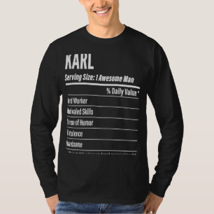 Karl Nutritional Facts Serving Size Calories T-Shirt