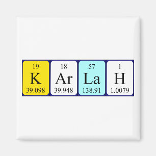 Karlah periodic table name magnet
