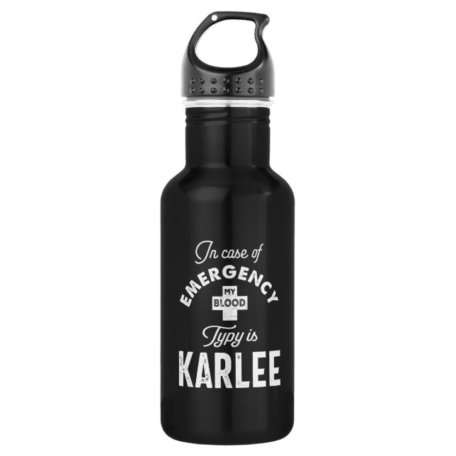 Karlee Personalised Name Birthday Gift 532 Ml Water Bottle (Front)