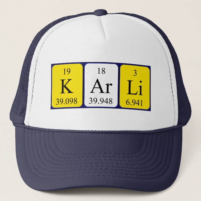 Karli periodic table name hat (Front)