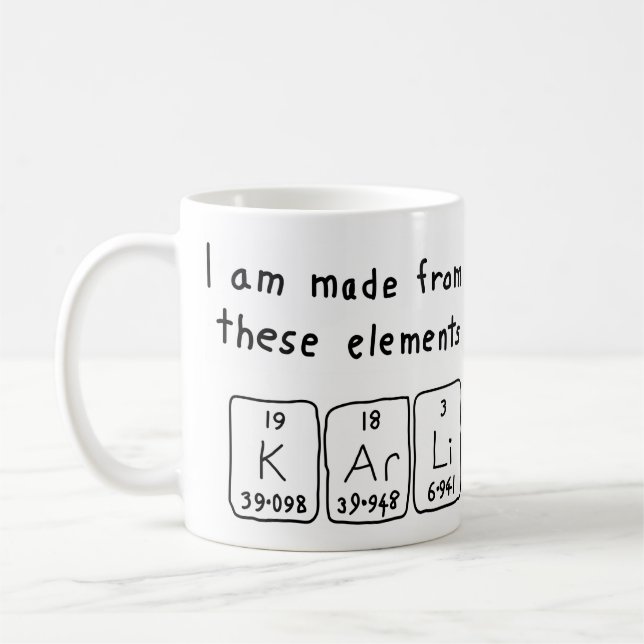 Karli periodic table name mug (Left)