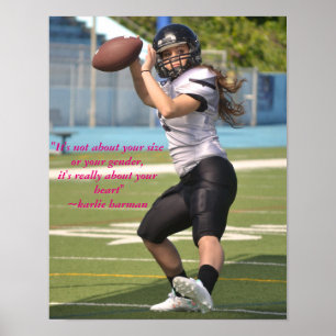 Karlie Harman Football Poster With Quote