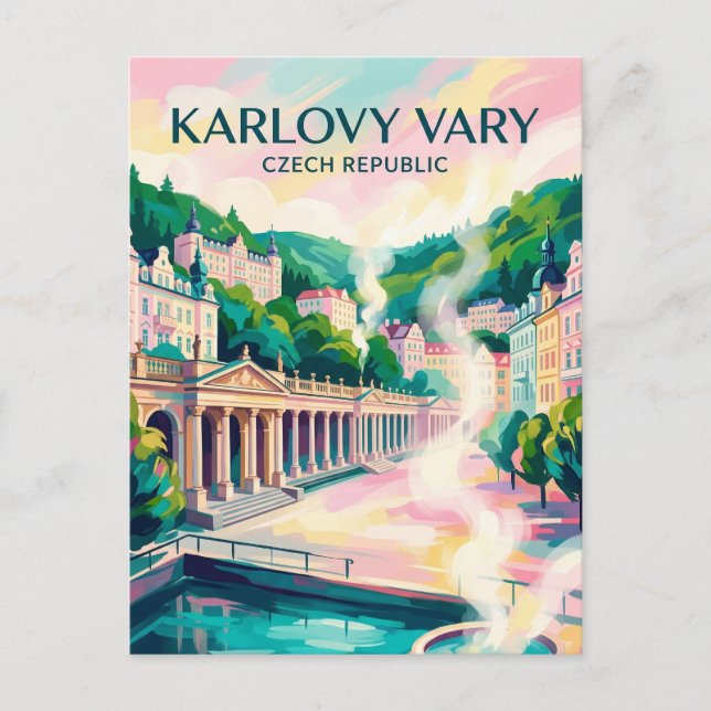 Karlovy Vary Czech Republic Postcard (Front)