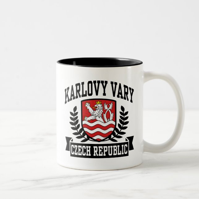 Karlovy Vary Two-Tone Coffee Mug (Right)
