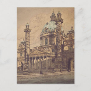 Karlskirche Church in Vienna Austria Art Postcard