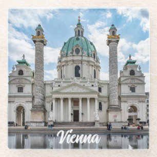 Karlskirche in Vienna, Austria Glass Coaster